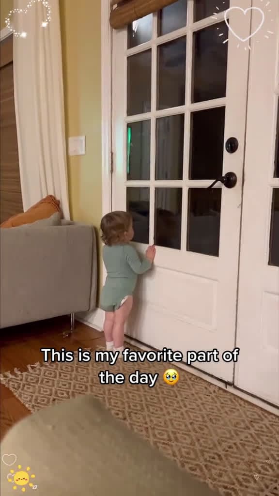 cover for Baby s reaction when dad comes home from work. baby kids Love dad cute family fyp 87262 #nicevideo