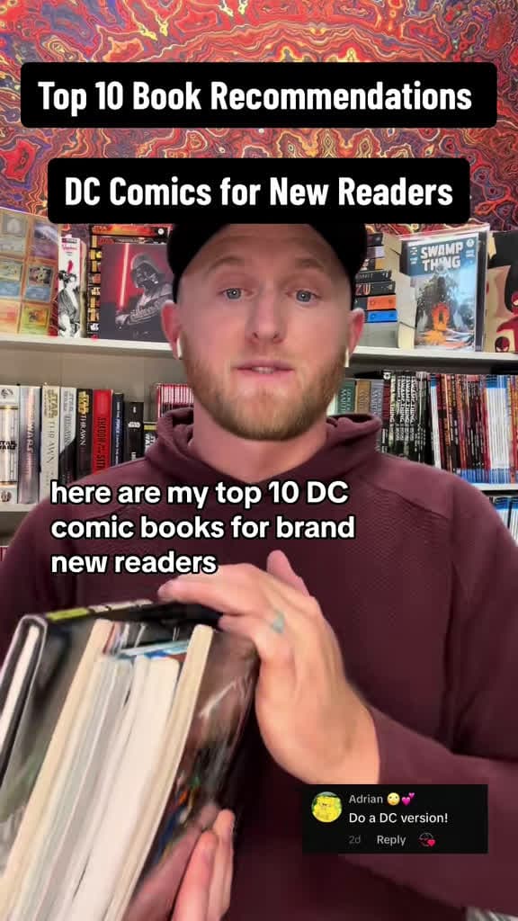 cover for Top 10 DC books for beginners—start your superhero library now! 📚🦸‍♂️ #DCComics #Top10 #BookRecommendations #ComicBooks