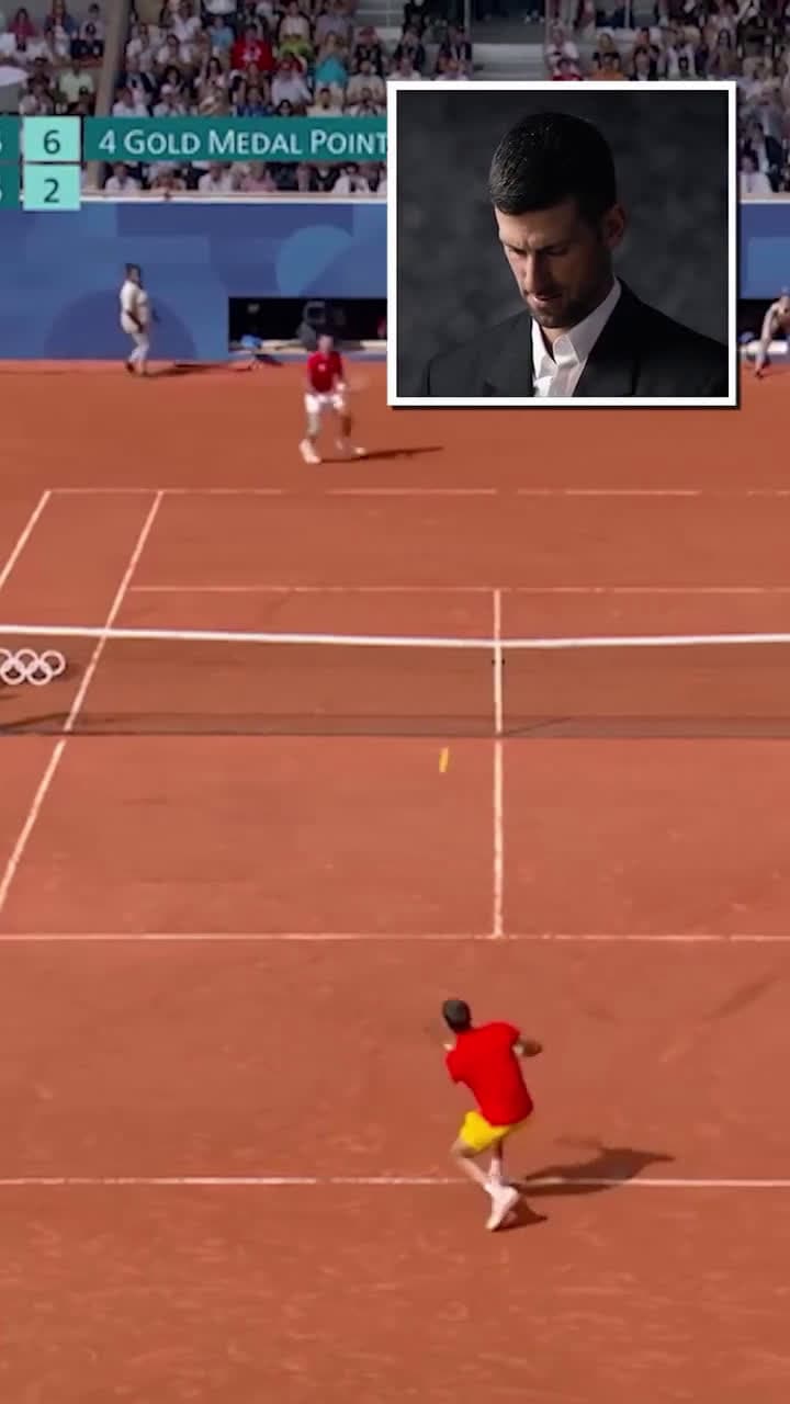 cover for Novak can’t stop watching this one 😆 #Novak #MustWatch #EpicMoment