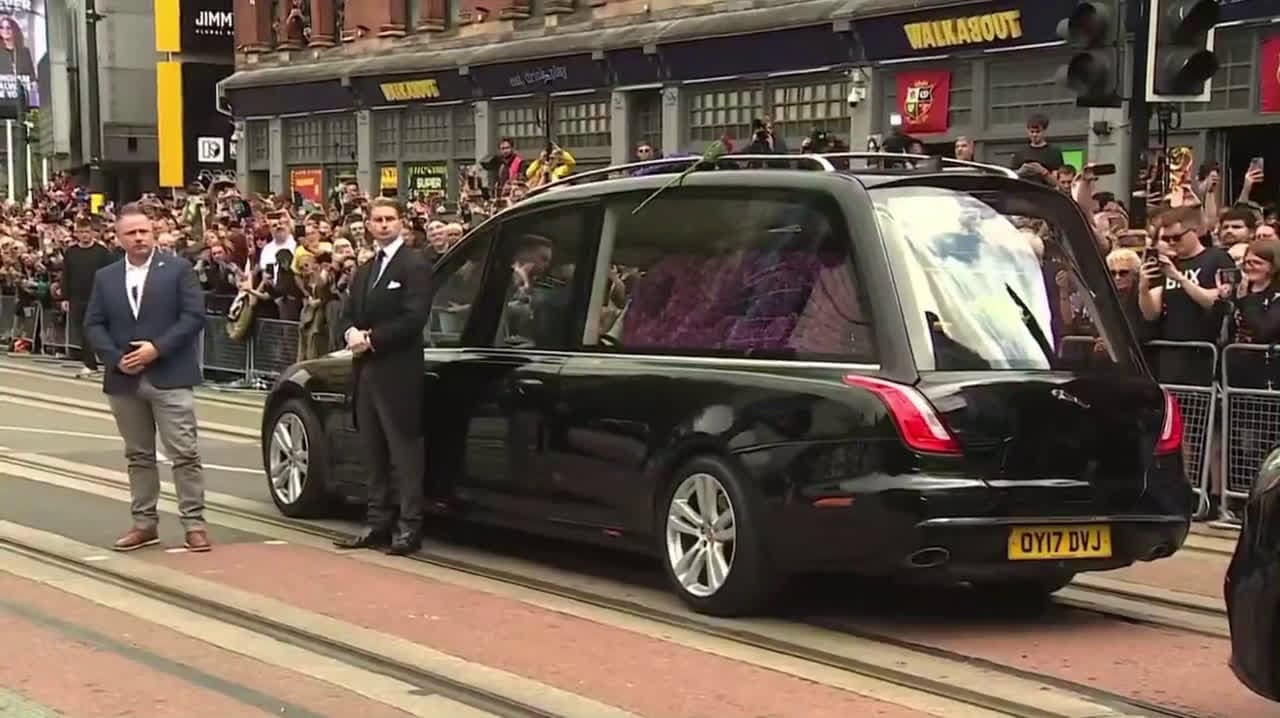 cover for An emotional farewell as Sharon Osbourne and children unite in Birmingham to honor Ozzy Osbourne's legacy. 🕊️ #OzzyOsbourne #FarewellOzzy #Birmingham #RockLegend
