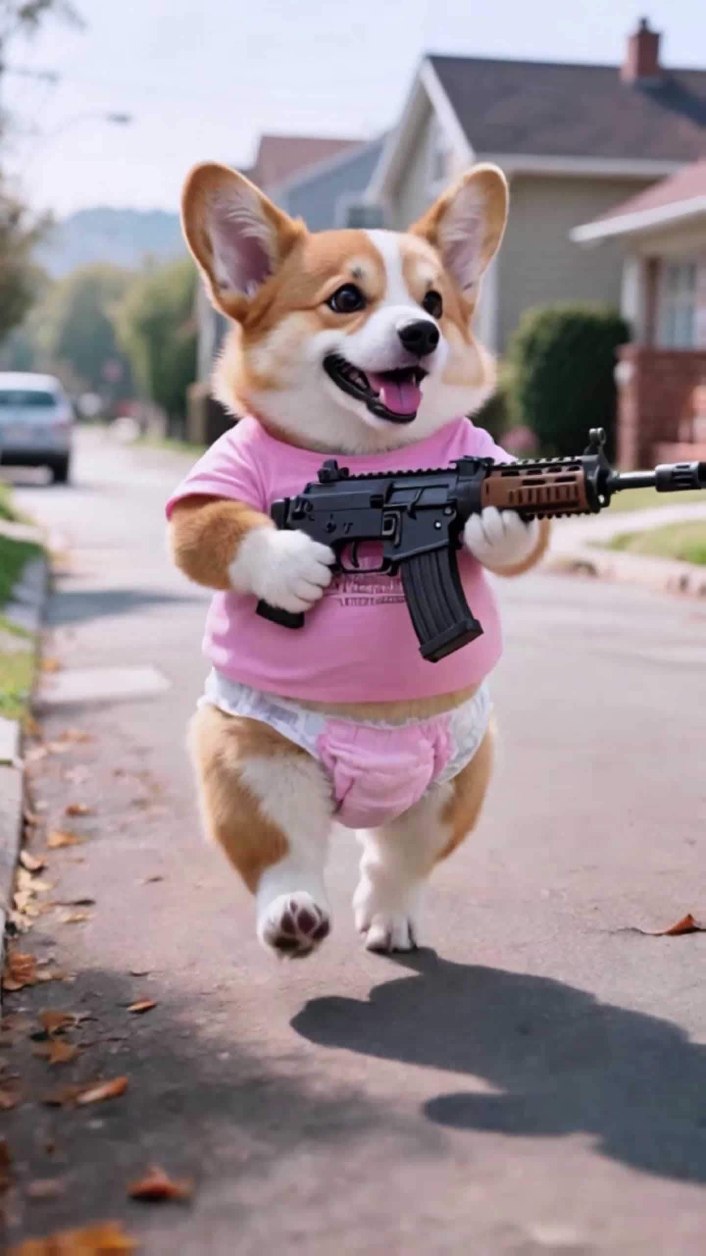 cover for AI-generated: Corgi makes mattress for dad, full of love! 🐶🛏️ #ai #drama #dog