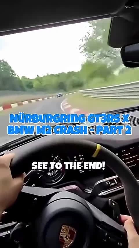 cover for Two high-speed rivals collide at the Nürburgring: a Porsche GT3 RS and a BMW M2. Both drivers escaped with minor injuries—a testament to how far modern safety engineering and tech have advanced. 🚗 #Nürburgring #PorscheGT3RS #BM...