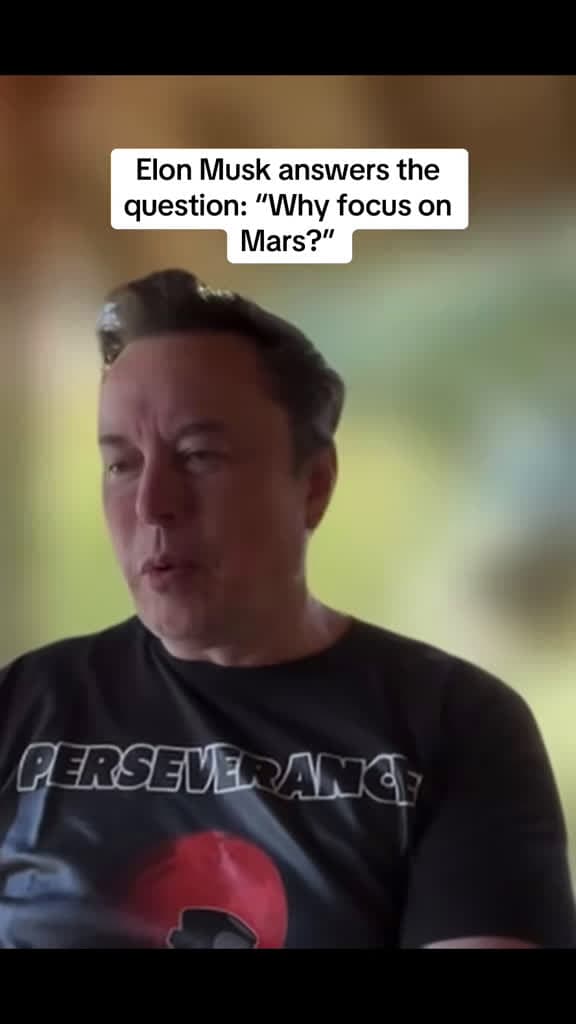cover for Elon Musk reveals why Mars is his top priority 🚀 #ElonMusk #SpaceX #Mars