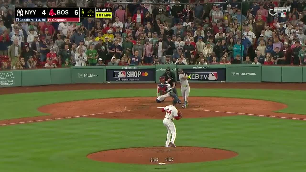 cover for Aroldis Chapman lights it up with back-to-back 101+ mph heaters to seal the win! ⚾🔥 #Yankees #Fastball #MLB #AroldisChapman #Baseball