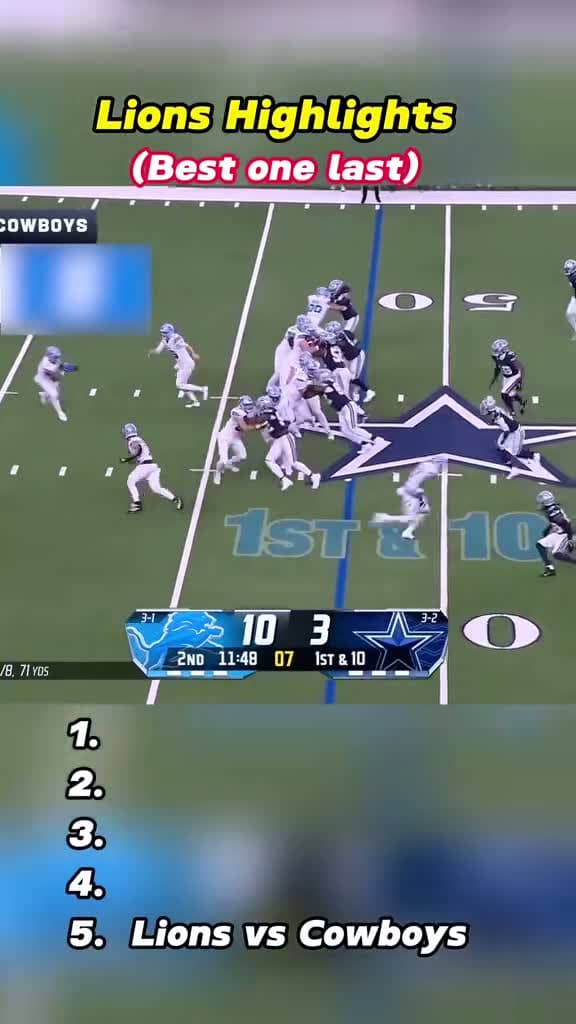 cover for Epic Lions highlights you can't miss! 🦁🏈 #NFL #Lions #Football