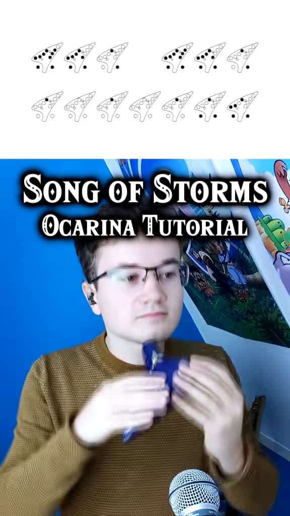 cover for Learn to play Song of Storms on ocarina! 🎵 #zelda #ocarinaoftime #music #tutorial