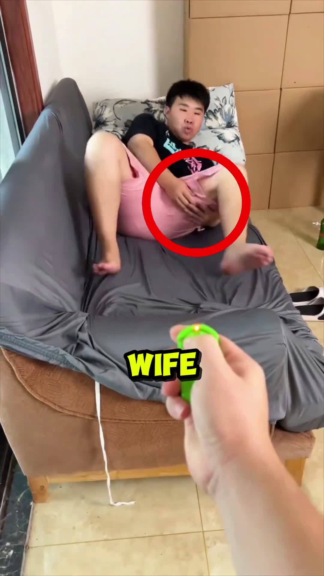 cover for He was sleeping when his wife decided to prank him