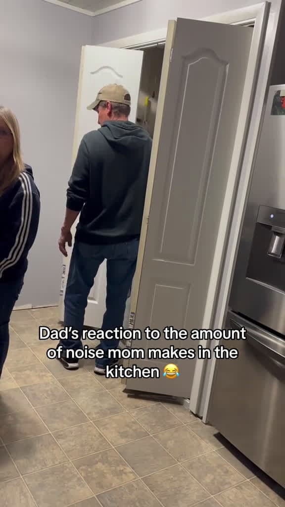 cover for Dads reaction to the amount of noise mom makes in the kitchen. dad kitchen reacti 85759 #shortvideos