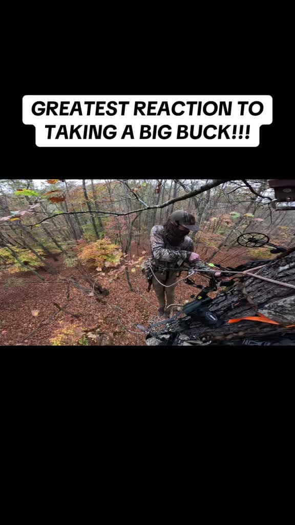 cover for That unforgettable reaction when you harvest a whitetail! 😂💥 Who else gets hyped like this? #Hunting #BowHunting #DeerHunting