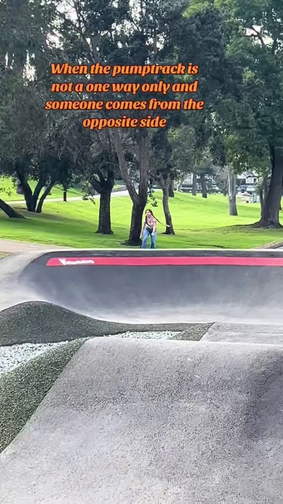 cover for When pumptrack traffic gets wild! Watch out for those unpredictable riders 😅 #pumptrack #skatelife #staysafe
