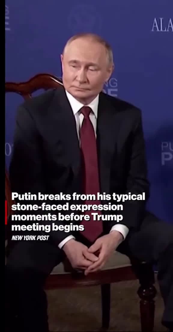 cover for Putin breaks from his stone-faced look as Trump arrives for Alaska talks — a rare press moment before their Ukraine discussion. No formal deal yet, but hopeful signals 🤝 #Putin #Trump #AlaskaSummit #UkraineConflict
