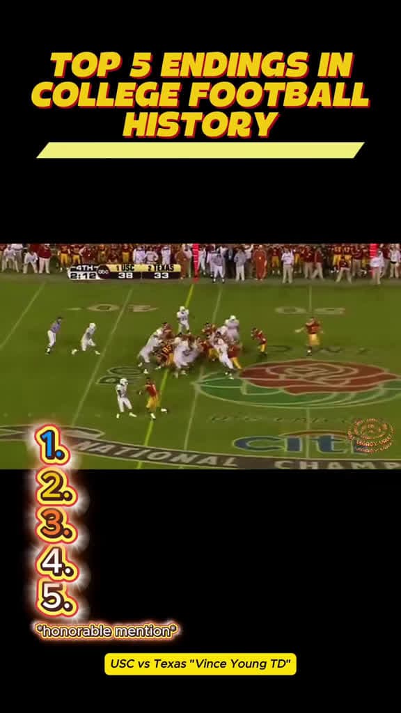 cover for Top 5 College Football Endings You Can't Miss! 🏈🔥 #CollegeFootball #CFBPlayoffs #WildEnding