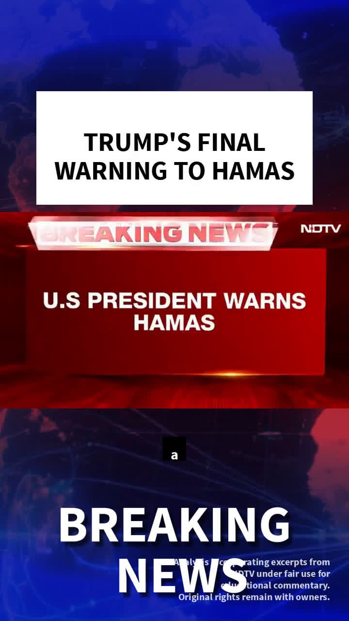 cover for AI news: Trump's Final Warning to Hamas #ai#Trump#Hamas#MiddleEast#USNews