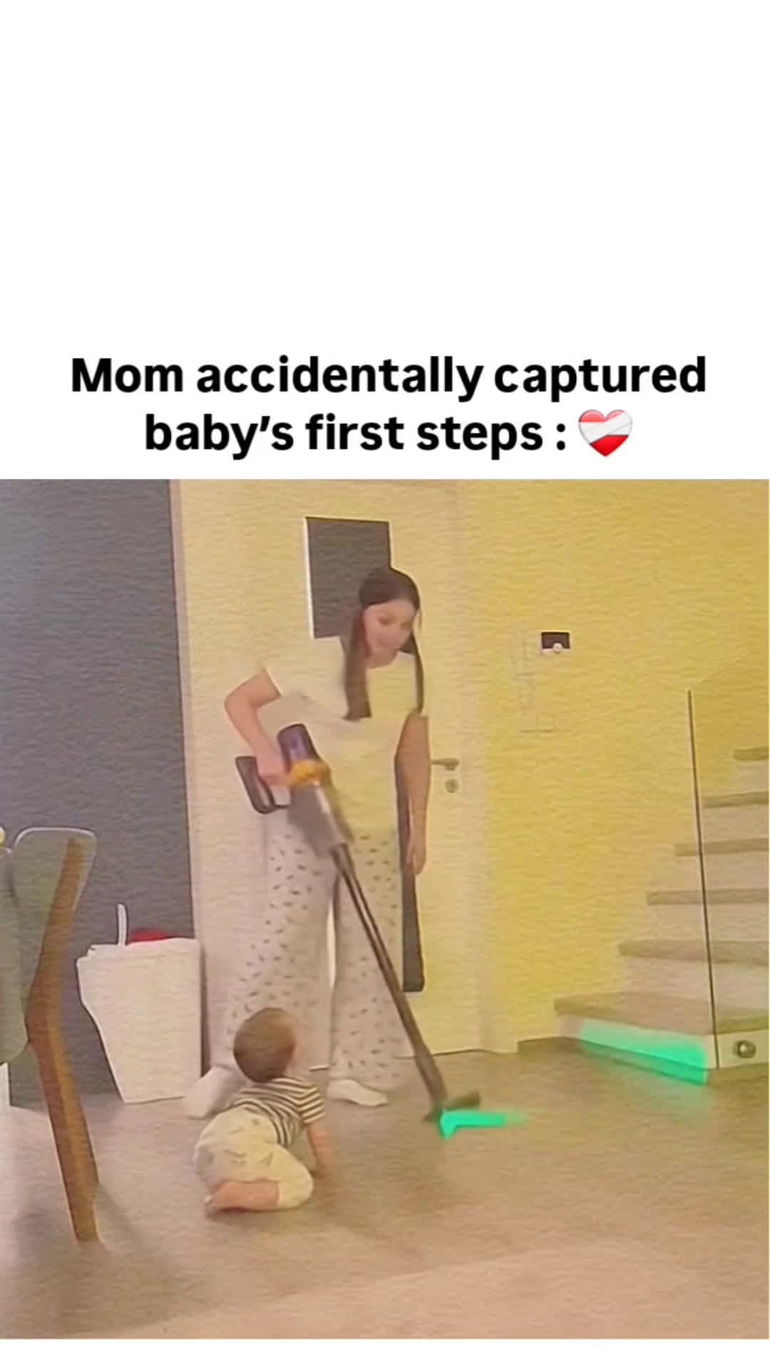 cover for Mom accidentally captured baby's first steps #PublicFreakout  #baby 