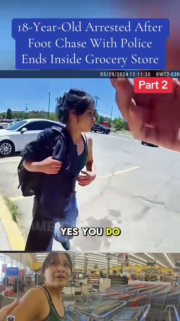cover for 18-Year-Old Caught After Intense Foot Chase Ends Inside Grocery Store 🚓 #Police #Arrest #LawEnforcement