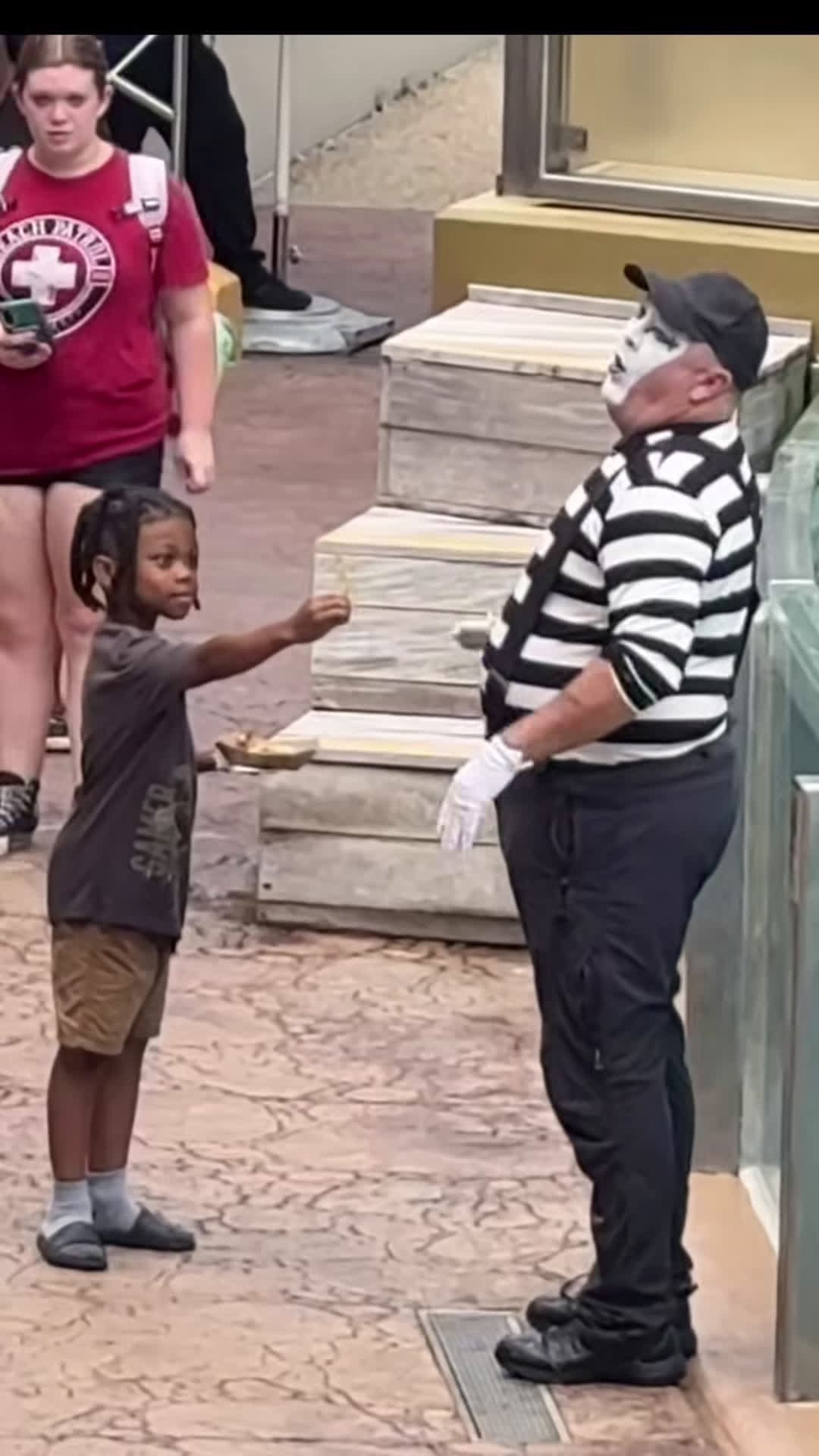 cover for This child is between 5 years old and 85 years old Tom the mime SeaWorld #seaworldmime #comedy #funny