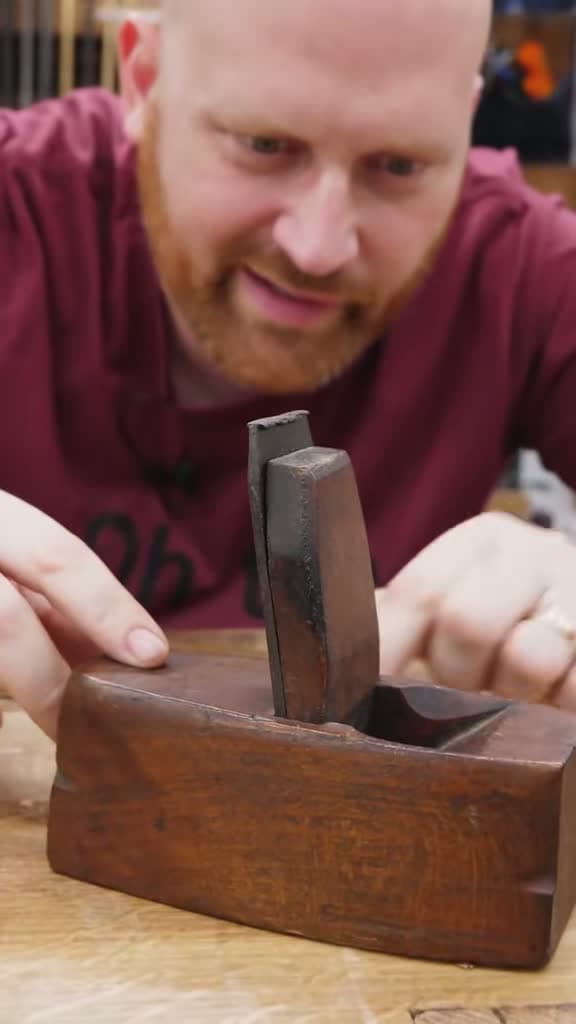 cover for Why does this plane have a rough cutting iron? Discover the secret behind this unique woodworking tool! 🪓🔨 #HandPlane #WoodworkingTools #TraditionalWoodworking