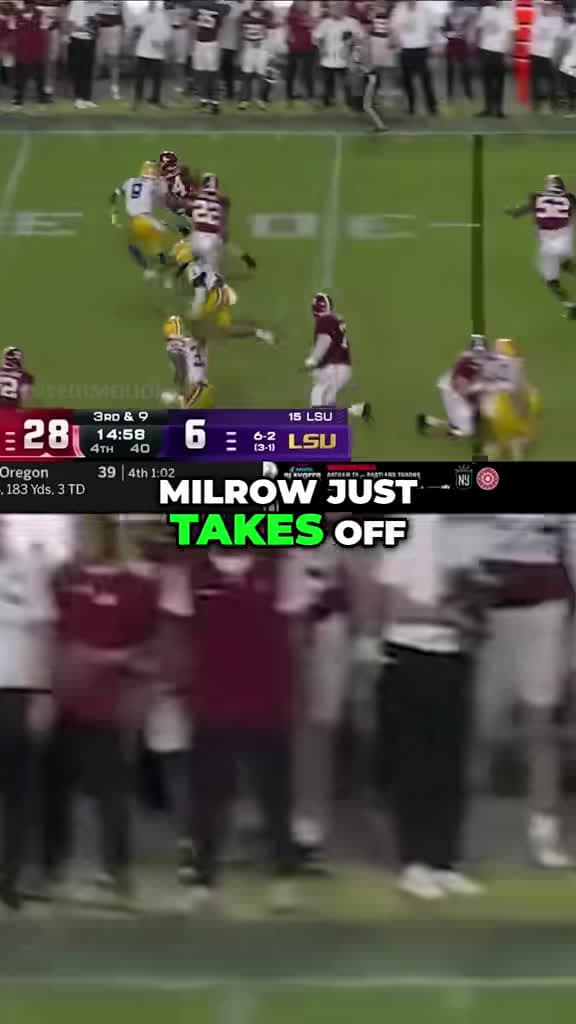 cover for Milroe is unstoppable, notching his 4th rushing TD! Can anyone slow him down? 🔥🏈 #Milroe #CollegeFootball #Touchdown #FootballHighlights