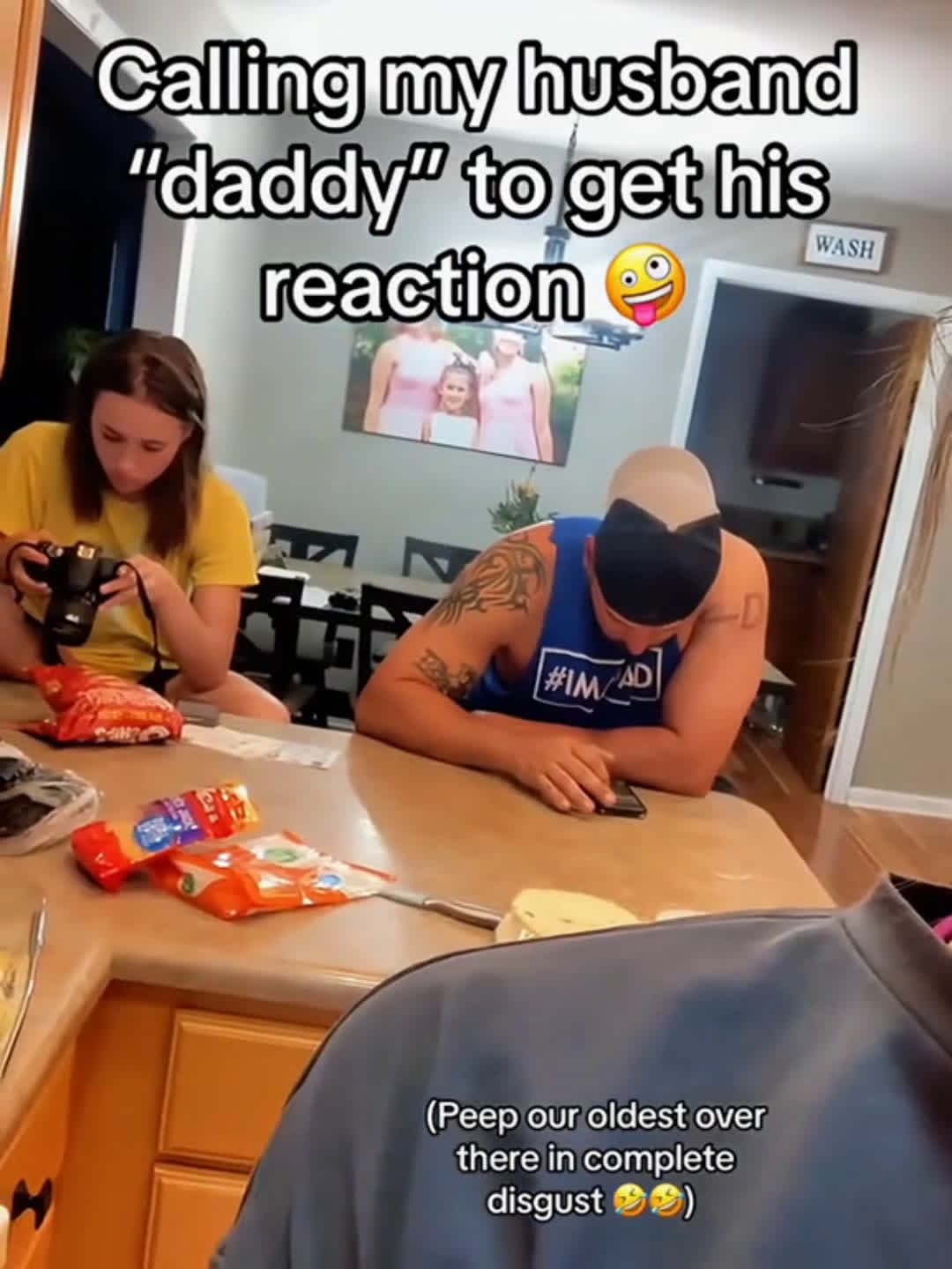 cover for pranking kids by calling husband "daddy"