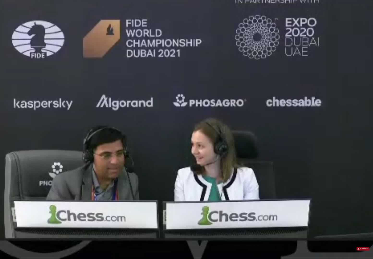 cover for When legends break down every move: Anand & Muzychuk dissect the World Chess Championship 2021 ♟️🎙️ #Chess #WorldChampionship2021 #Anand #Muzychuk #Commentary