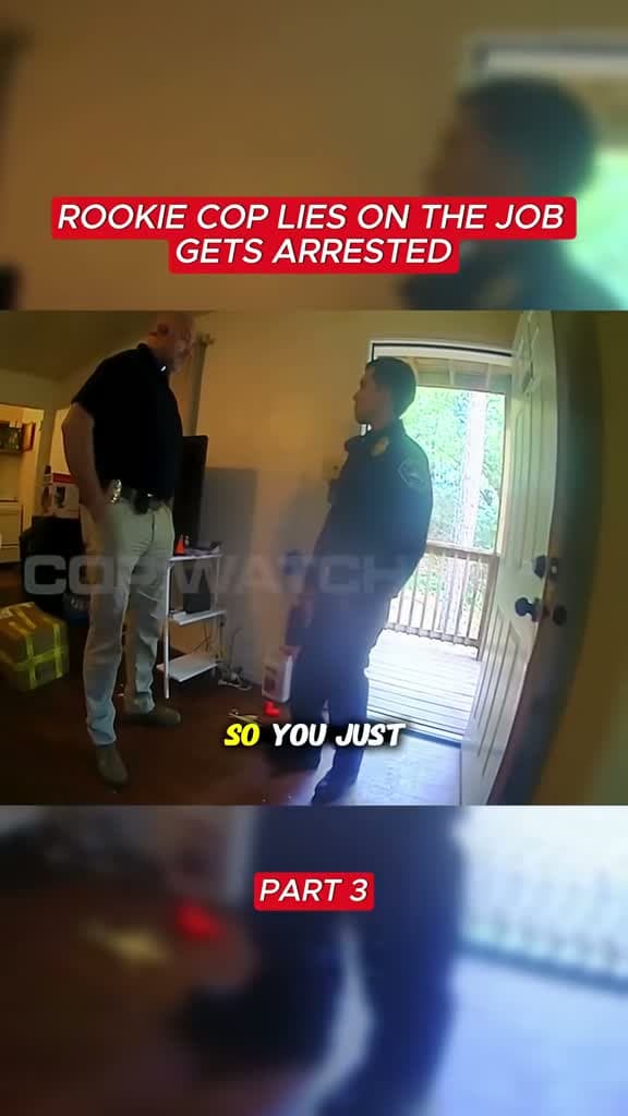 cover for Rookie cop caught lying on the job gets arrested! 🚨 #Police #Justice #CaughtOnCam