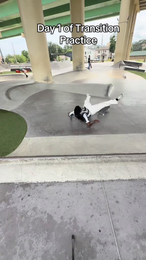 cover for Leveling up my transition game at the skatepark! Ramps are starting to win me over 🛹🔥 #Skateboarding #TransitionSkating #SkatePark