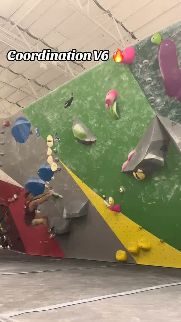 cover for Can’t get enough of this climb! 💙 #bouldering #dyno #climbinggym