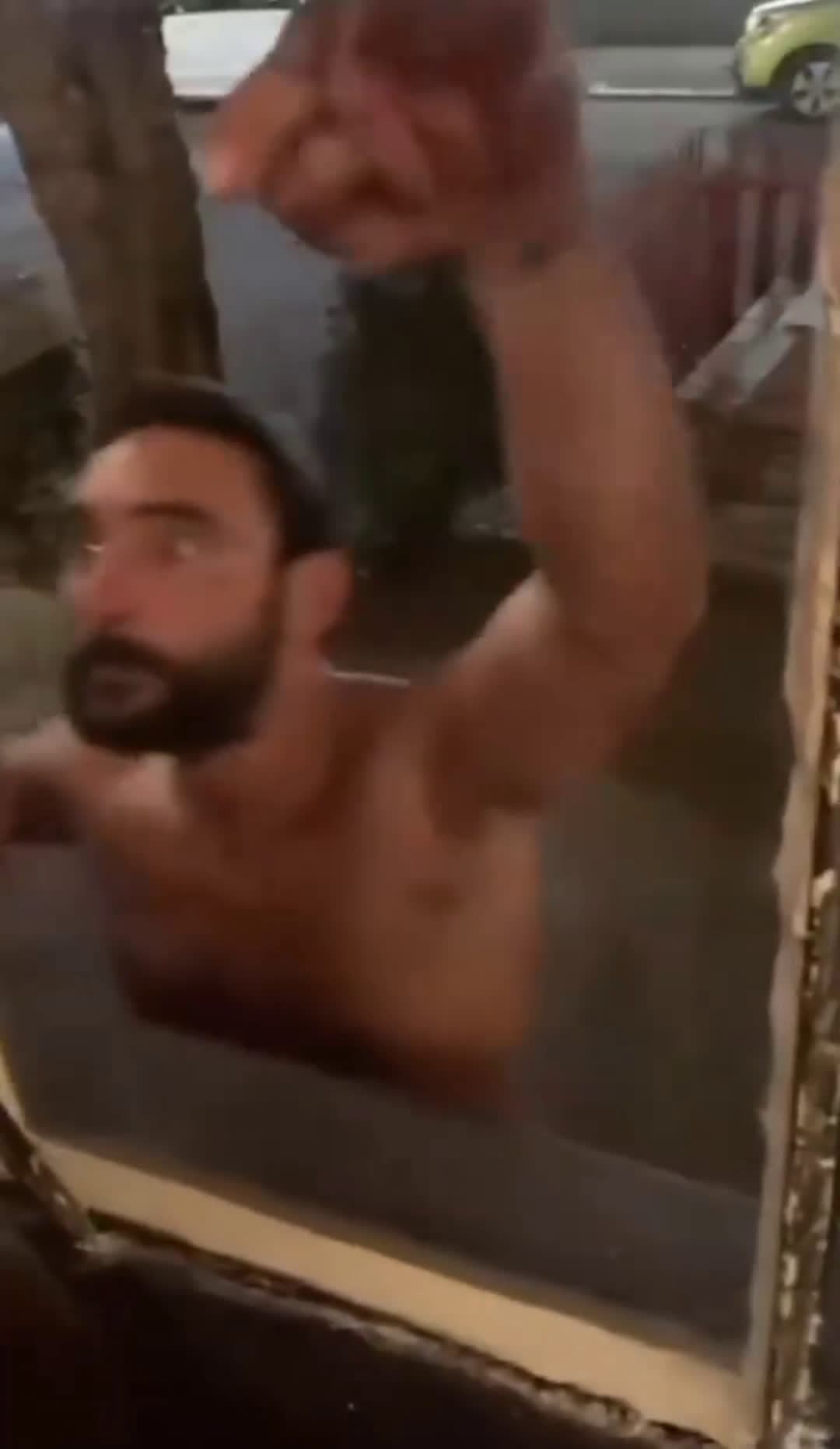cover for #CaughtOnCamera #drunk  #angrydrunk #brokenwindow #idiot #fyp #ouch #408jake