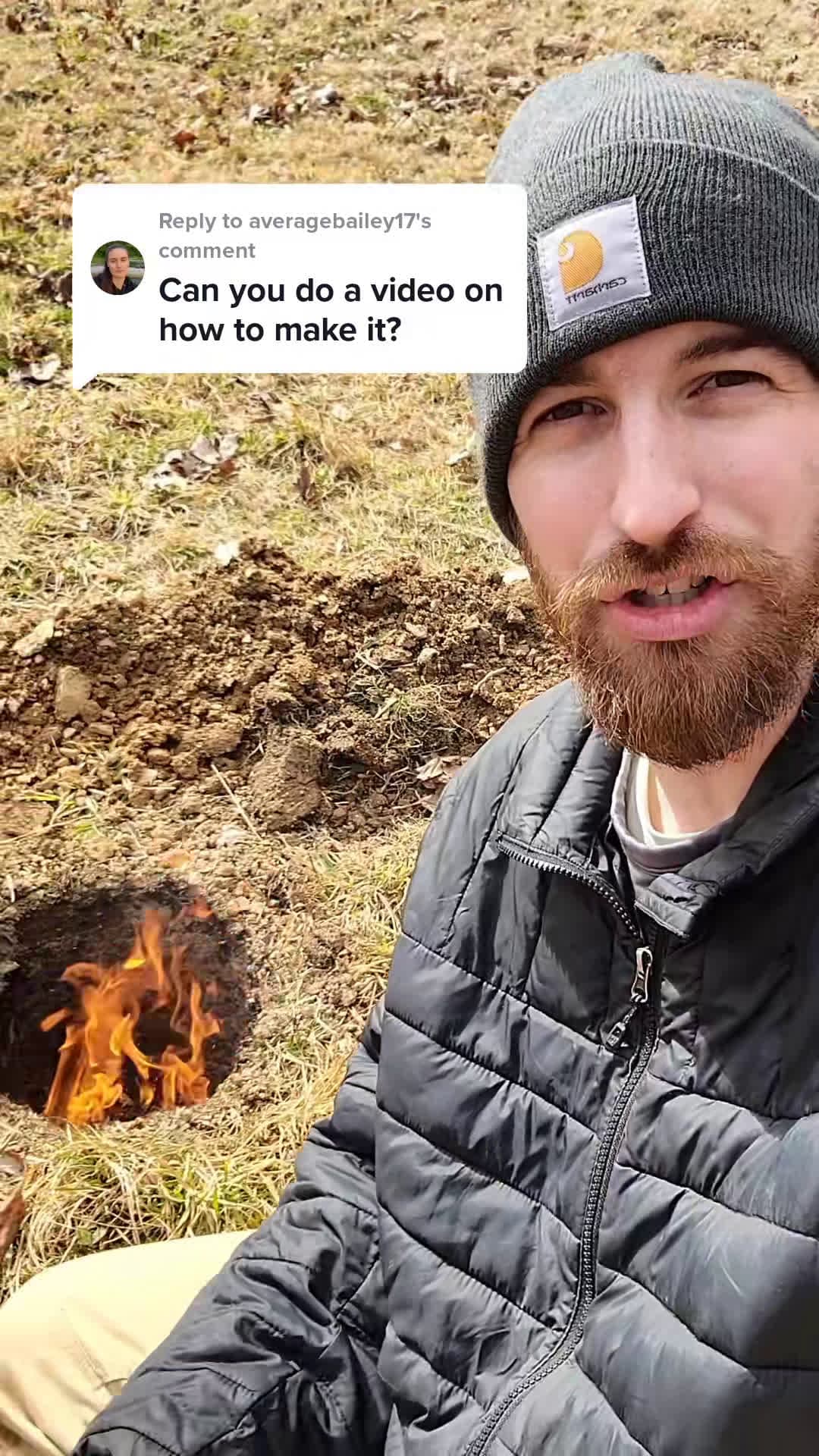 cover for Replying to averagebailey17 How to make a Dakota Fire Hole foryou survival bushcraft camping outdoors fire humveegear 