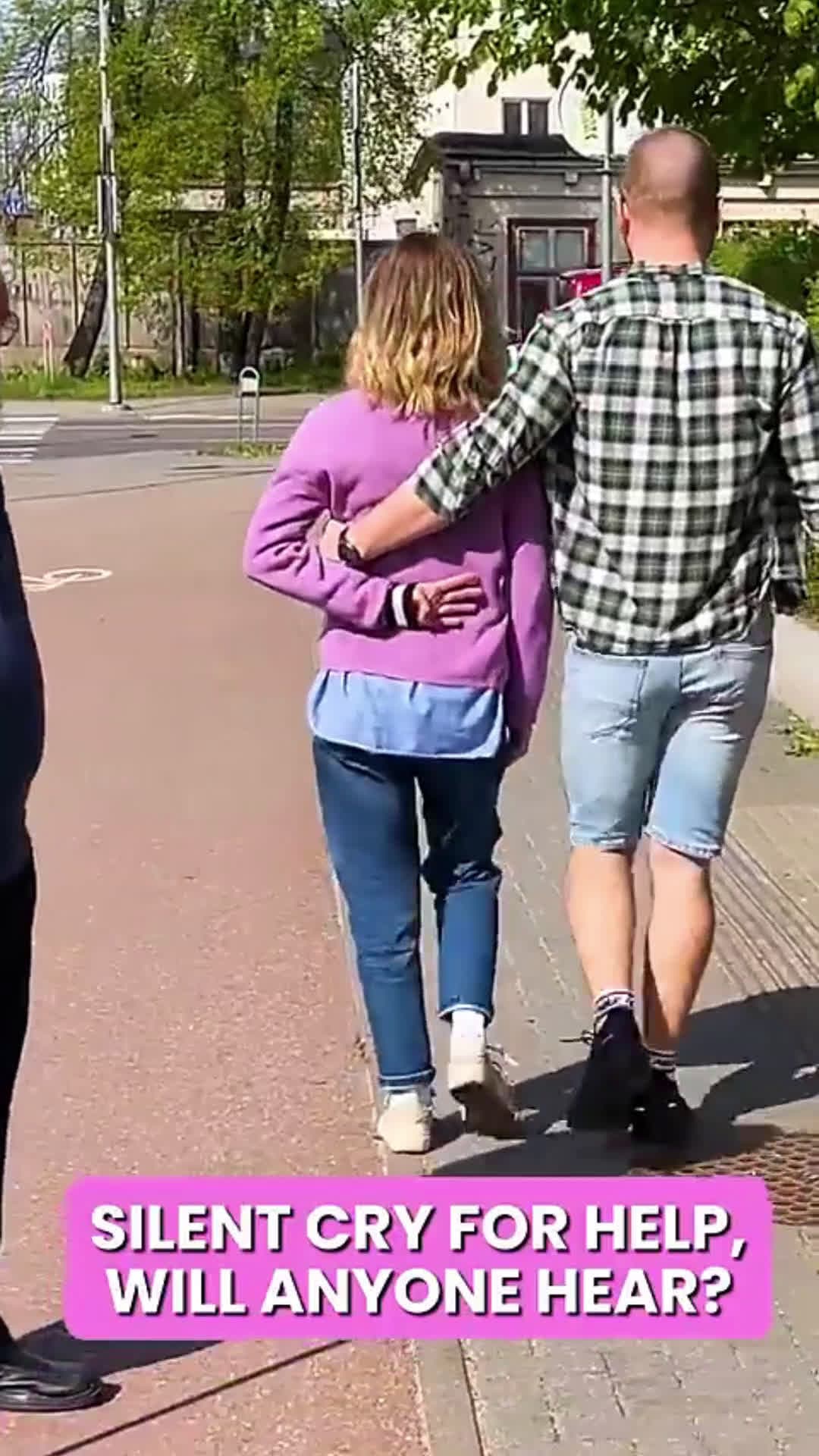 cover for A young woman send a signals for help #wholesome 