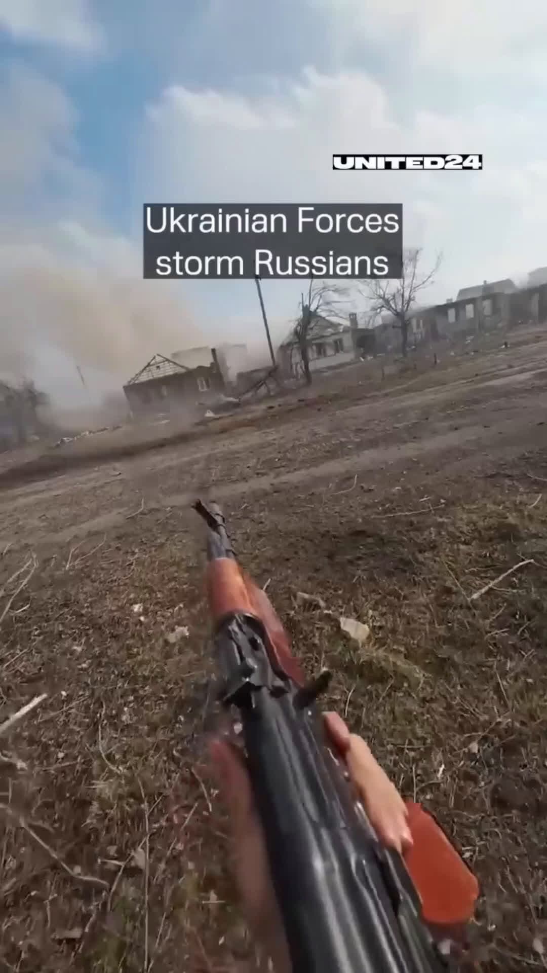 cover for First person shooter. Ukrainian Forces storm Russian. Insane footage! #viral #warinukraine