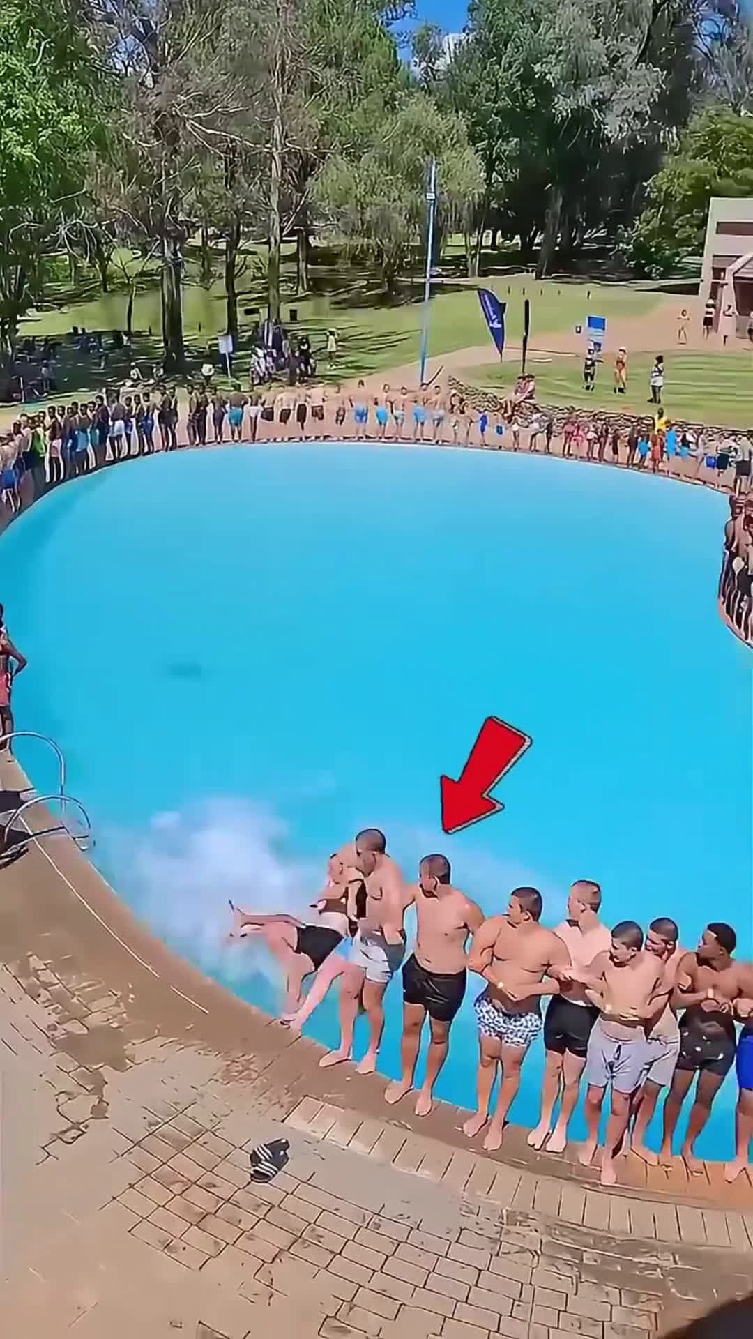 cover for The Most Satisfying Pool Domino Ever! #viral 
