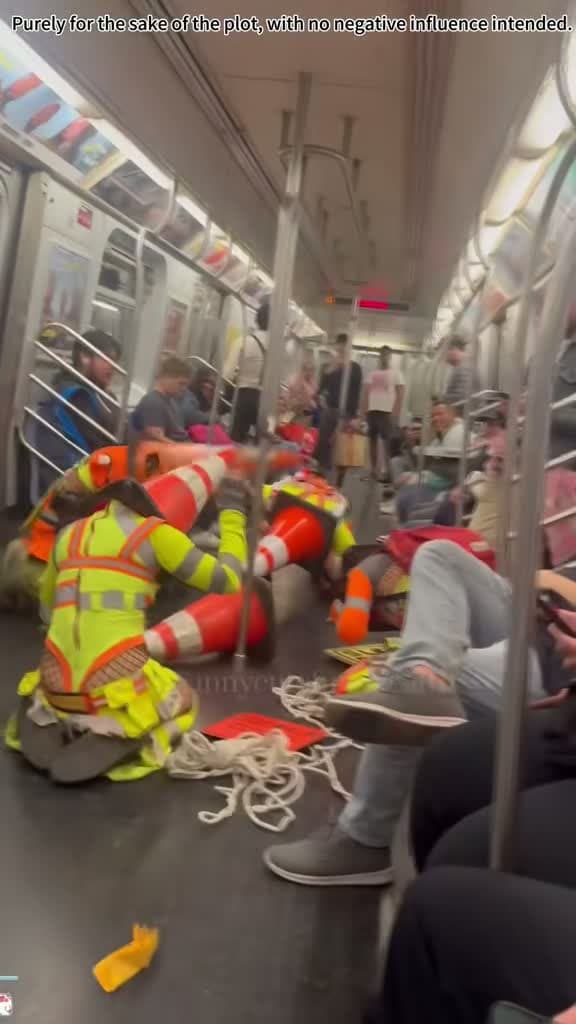 cover for The NYC subway vibes spooky AF every day! 🎃 #NYCSubway #Halloween #FunnyVideos