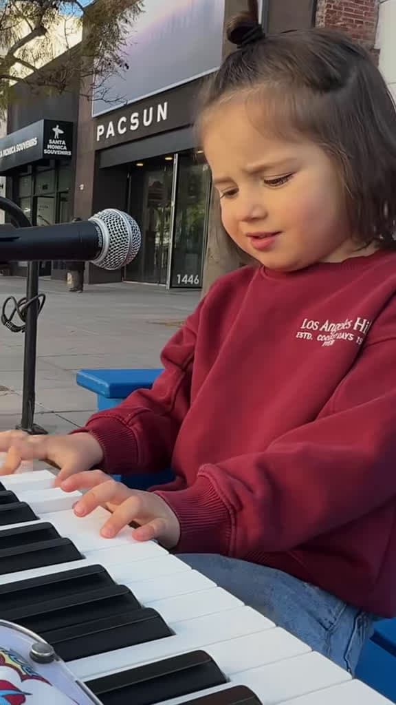 cover for Watch this 4-year-old prodigy sing like a champ and stun the crowd 🎤✨ #talent #childprodigy #piano #performance