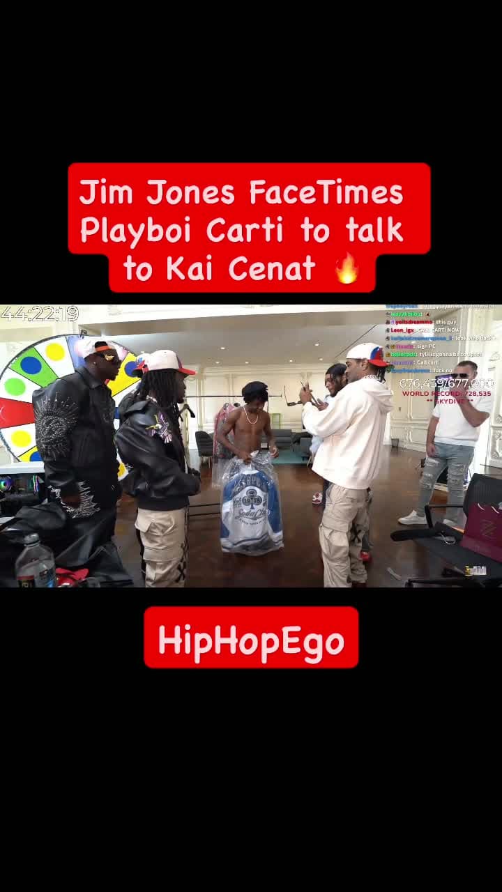 cover for Jim Jones FaceTimes Playboi Carti to talk to Kai Cenat 🔥