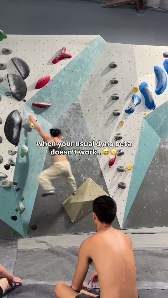 cover for *GASP* Non-dyno beta for this climb! 😮🫡 #climbing #flexibility #splits
