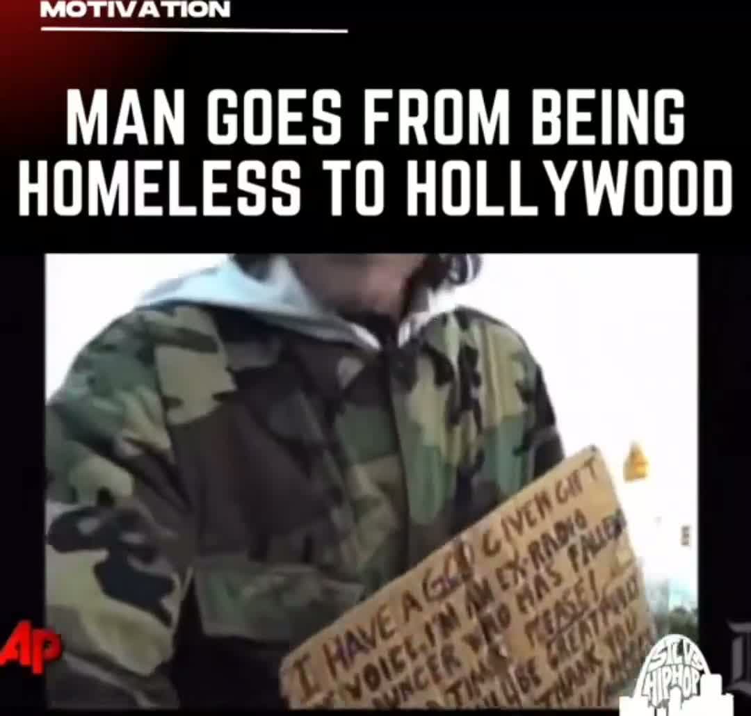 cover for MAN GOES FROM BEING HOMELESS TO HOLLYWOOD