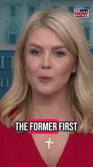 cover for Karoline Leavitt was asked about the former First Lady knowledge of her husband's health decline..