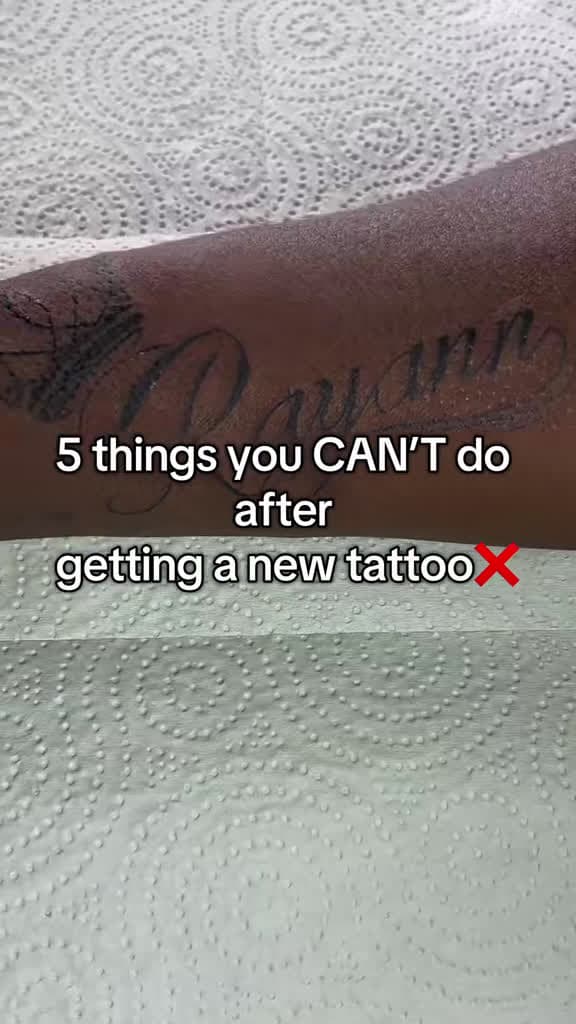 cover for Just got a new tattoo? Here’s what to avoid while it heals! 🖤 #TattooAftercare #TattooTips #FreshInk