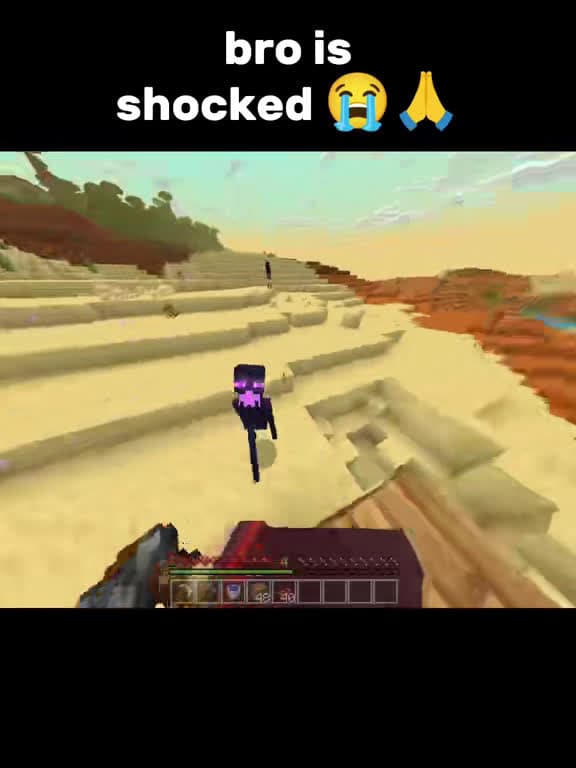 cover for When you surprise an Enderman 😂 #Minecraft #Gaming #MinecraftMemes