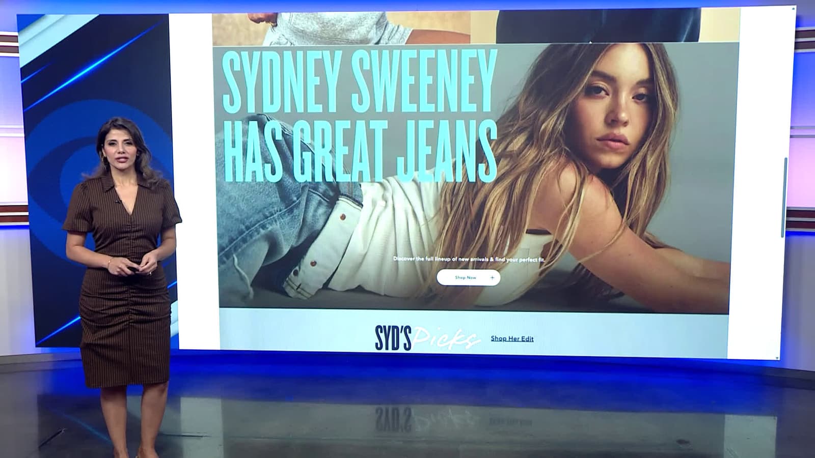 cover for Trump comments on controversy surrounding American Eagle ad featuring actress Sydney Sweeney