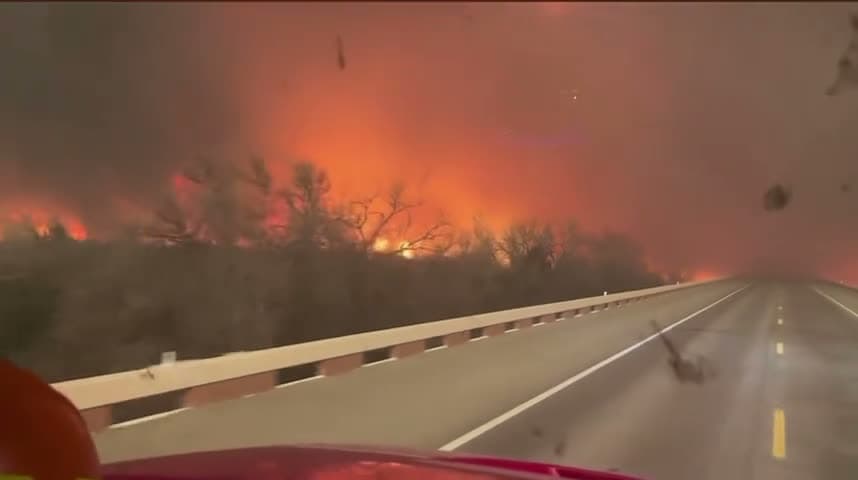 cover for Greenville Fire Department battling intense wildfires in the Texas Panhandle!🔥 #firefighter #wildfire #Texas #evacuation
