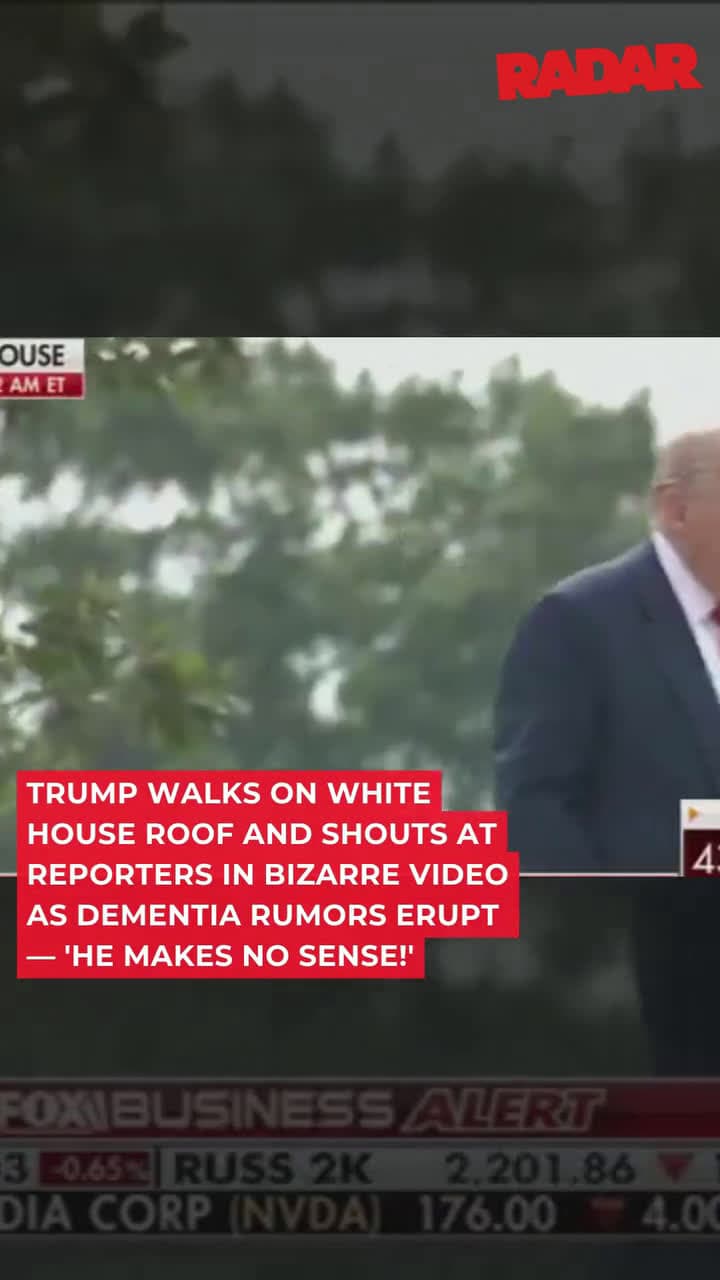 cover for What's going on at the White House?! 👀 President Donald Trump caused quite the stir as he was shouting at reporters from the roof of the monumental building. Link in bio for details.(🎥: X)