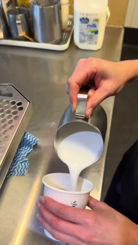 cover for Training mode: watch this barista in training master the latte art ☕️ #CoffeeTime #BaristaTraining #LatteArt #LearnCoffee