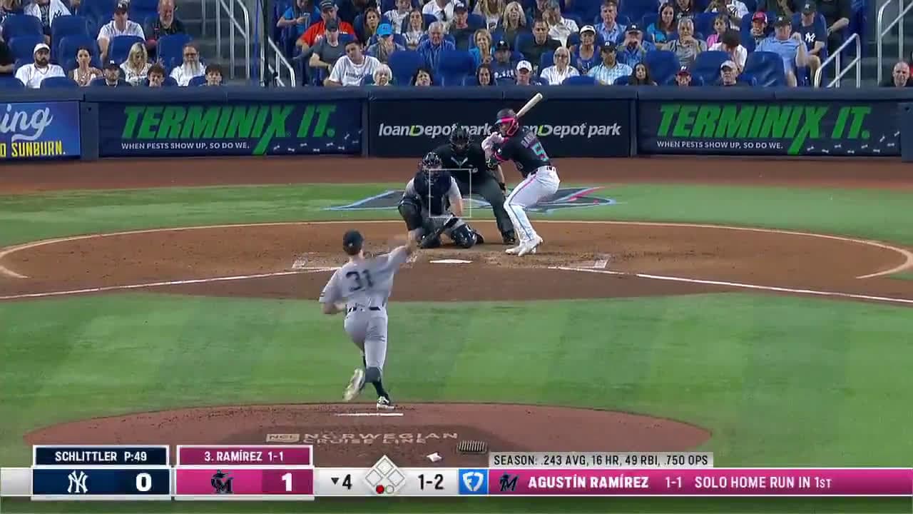 cover for Ramirez blasts another homer to give the Marlins a 2-0 lead! ⚾🔥 #Baseball #HomeRun #Marlins