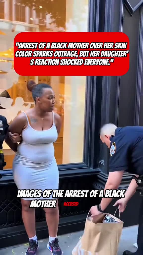 cover for #TrueCrimeStories #OddlySatisfying Black mother wrongly arrested. her daughter's reaction, stunned the world