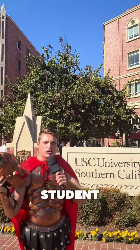 cover for Rivalry Week bombshell: UCLA student sneaks into USC and lives to tell the tale 😤 #UCLA #USC #RivalryWeek #CollegeFootball