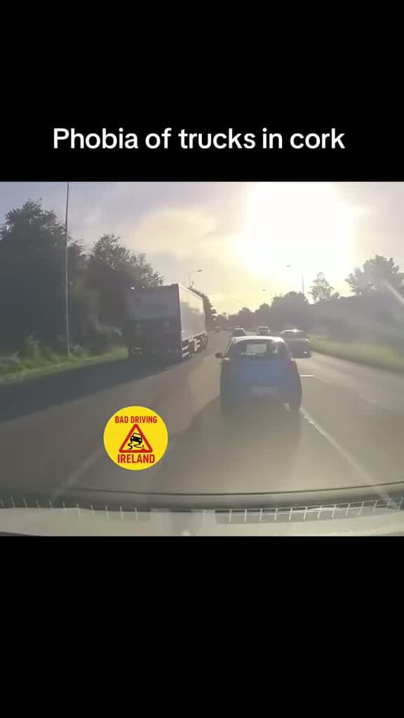cover for Two lanes but overtakes on the wrong side! Dangerous driving caught on camera 😡 #BadDriversIreland #WrongWayDriver #Scary