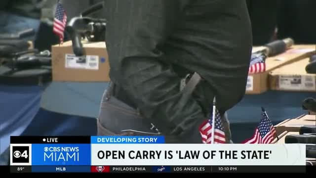 cover for Open carry is now Florida law, Florida attorney general says