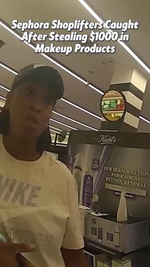 cover for Shoppers busted after stealing $1,000 in makeup at Sephora — full clip 🚨 #Shoplifting #Sephora #MakeupTheft #CaughtOnCamera
